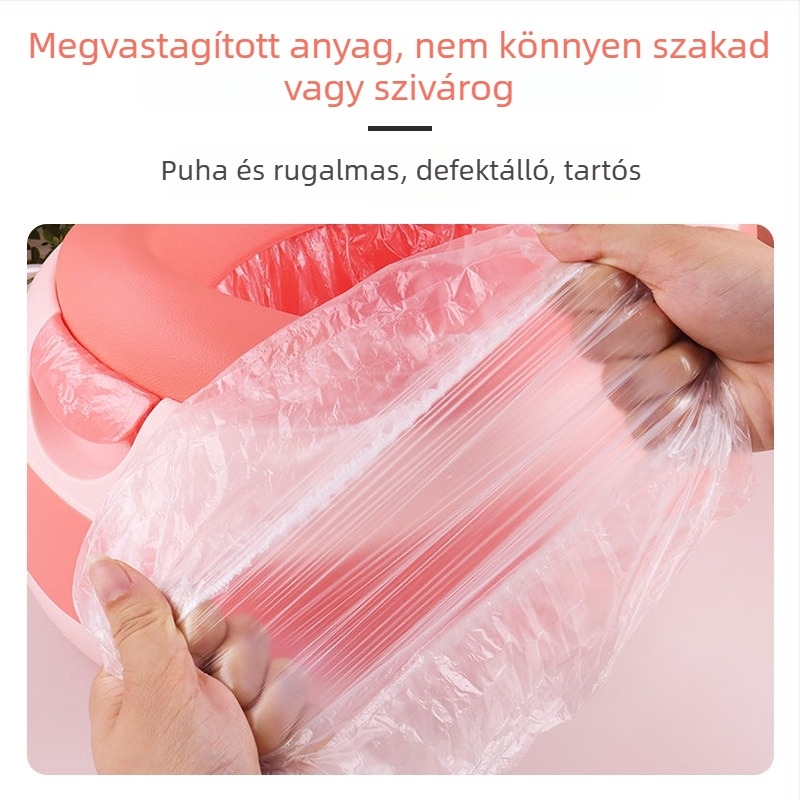 Egyszer használatos zacskók gyerekek vécéjéhez, műanyag hulladékzsákok, ürülékzsákok