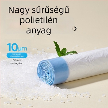 Vastagított szemeteszsák kötős kivitelben, nagy háztartási zacskók konyhához és fürdőszobához