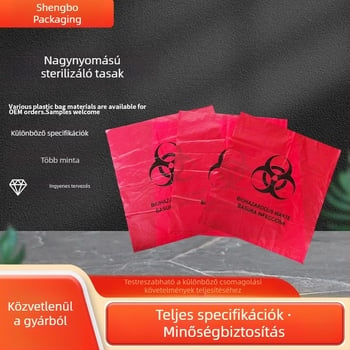Magasnyomású sterilizáló tasakok biomedikai hulladékokhoz, veszélyes hulladékokhoz és laboratóriumi gyűjtőtasakok