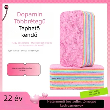 PVA szivárvány tisztító kendő, több rétegű, könnyen téphető, olajálló, nagy nedvszívó képességű, többféle felhasználási területre