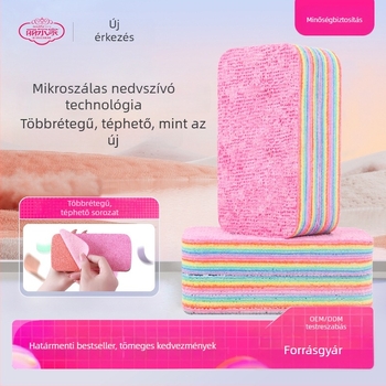PVA szivárvány tisztító kendő, több rétegű, könnyen téphető, olajálló, nagy nedvszívó képességű, többféle felhasználási területre
