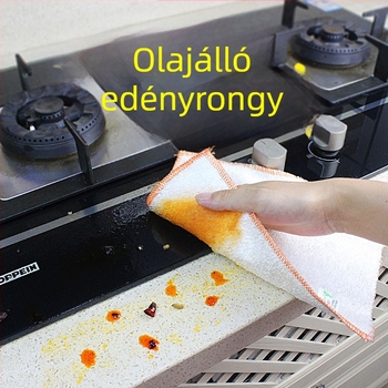 Bambusz rostból készült konyhai törlőkendő, zsírtűrő és olajmentesítő, edények tisztítására
