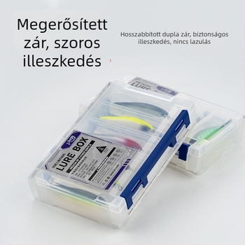 Kétoldalas vízálló csali-doboz flittertárolóval