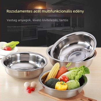 Élelmiszer-minőségű rozsdamentes acél medence, nagy méretű háztartási mosogatótál zöldségek mosásához, vastagabb kialakítás, kereskedelmi felhasználás
