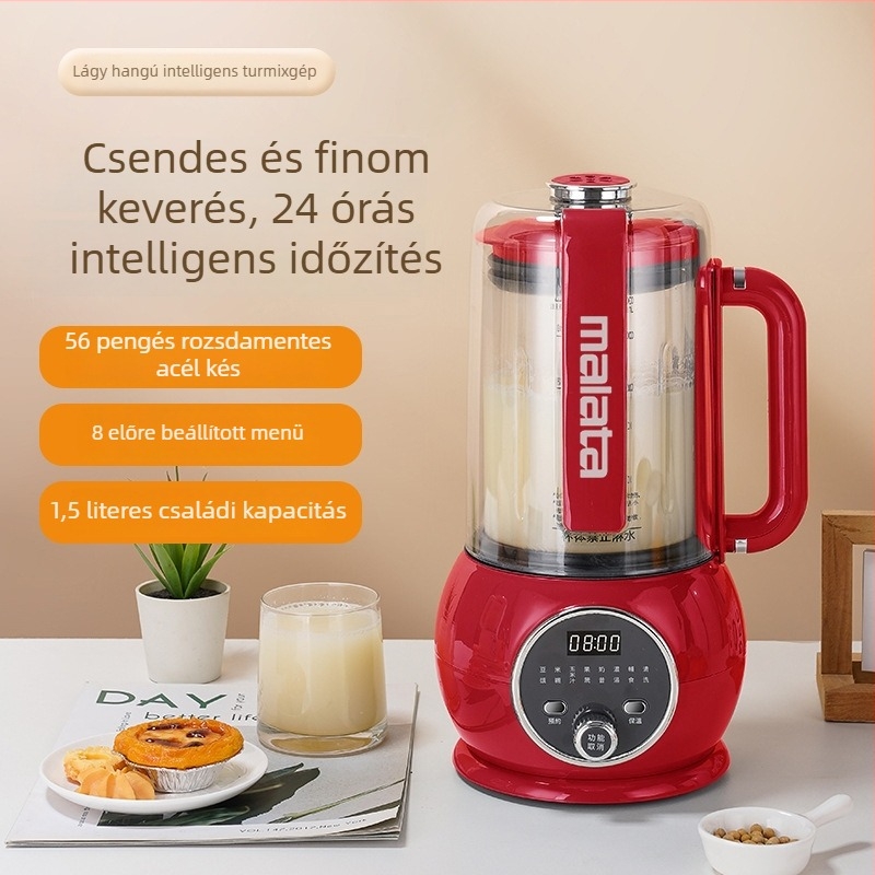 Szójaital-készítő magas fordulatszámú blender titánium bevonatú tapadásmentes edénnyel, égésgátló alap, 3–5 adag, teljesen automata, otthoni használatra, multifunkcionális
