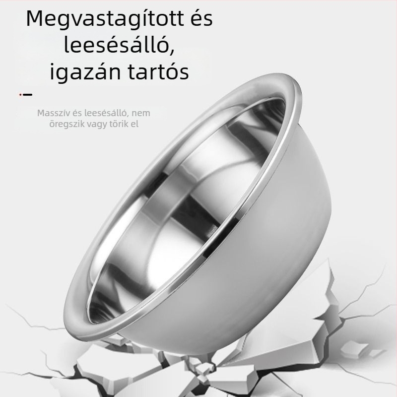 Nagy méretű rozsdamentes acél mosóedény, élelmiszer-minőségű, vastagított, zöldségek mosására és dagasztására, háztartási konyha
