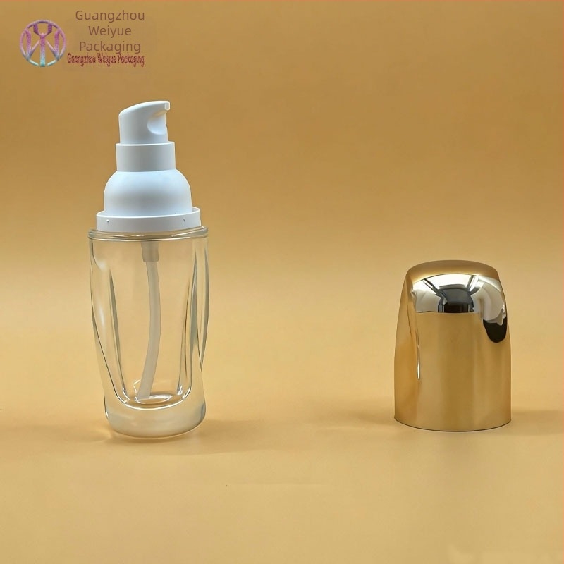 Üveg kozmetikai csomagoló készlet: 40ml esszencia, 100ml lotion üveg, 30g krémes tégely, 50g arckrém tégely