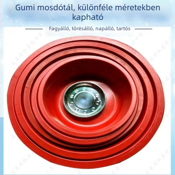 Nagy műanyag mosómedence, vastag falú, piros színű, háztartási használatra – fürdéshez és mosáshoz