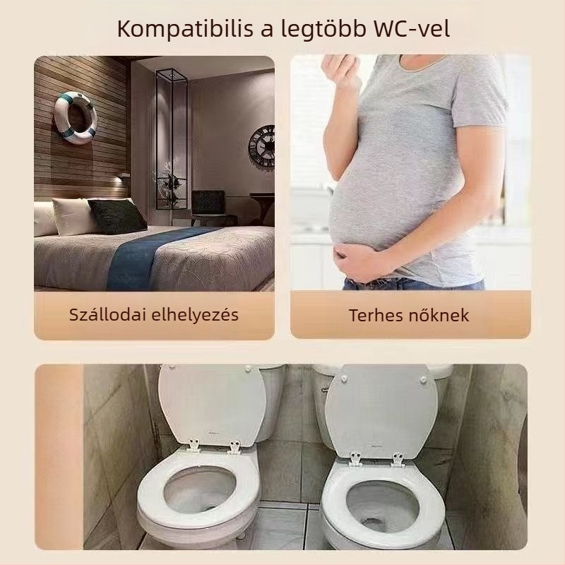 Egyszer használatos, vastagabb, vízálló WC-ülőfedél, nyomtatott mintával, hordozható utazásokhoz, kórházak és szállodák számára