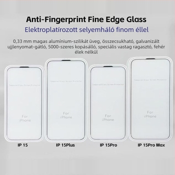 YOT Edzett üveg előlapi képernyővédő iPhone 13/14 sorozathoz, magas átlátszóság, anti-ujjlenyomat