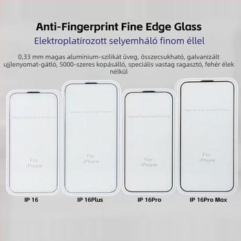 YOT Edzett üveg előlapi képernyővédő iPhone 13/14 sorozathoz, magas átlátszóság, anti-ujjlenyomat