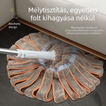 Mikroszálas mop automatikus kinyomó mechanizmus és Coral Fleece nedvszívó fej – otthoni használatra
