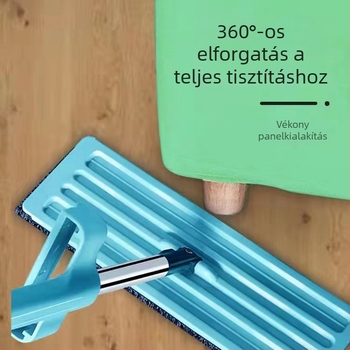 Érintés nélküli lapos mop otthoni használatra – száraz és nedves tisztítás, nedvszívó mikroszálas mop