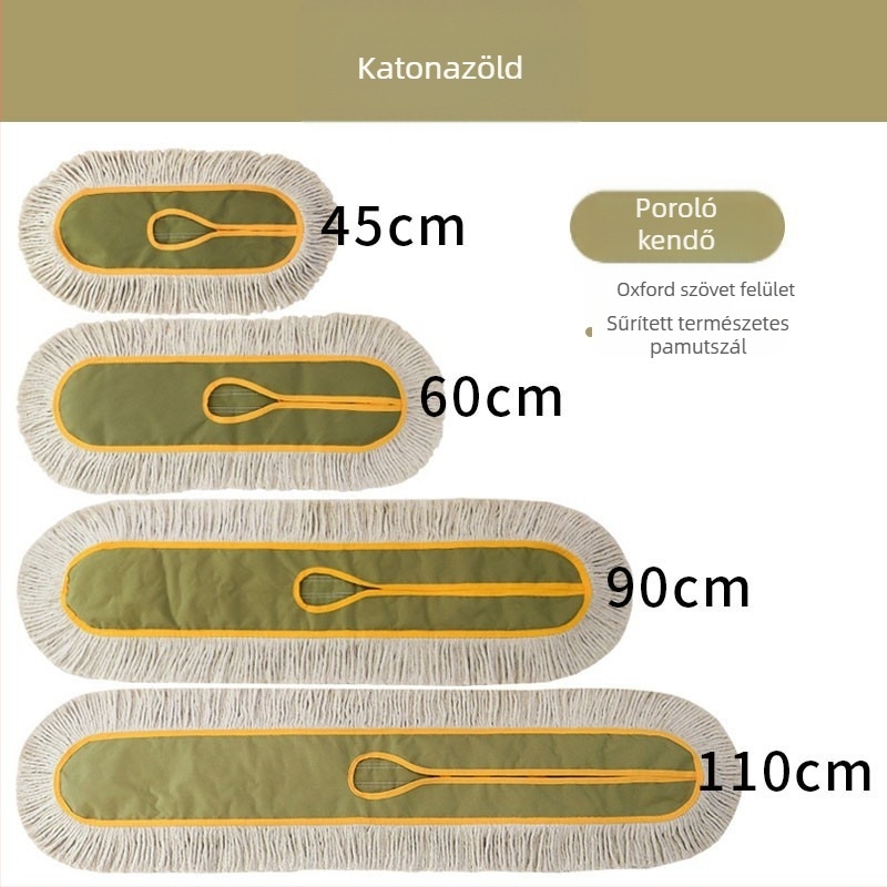Nagy lapos mop pamutszál fejjel, otthoni és szállodai használatra, hosszú padlómop 6090110cm