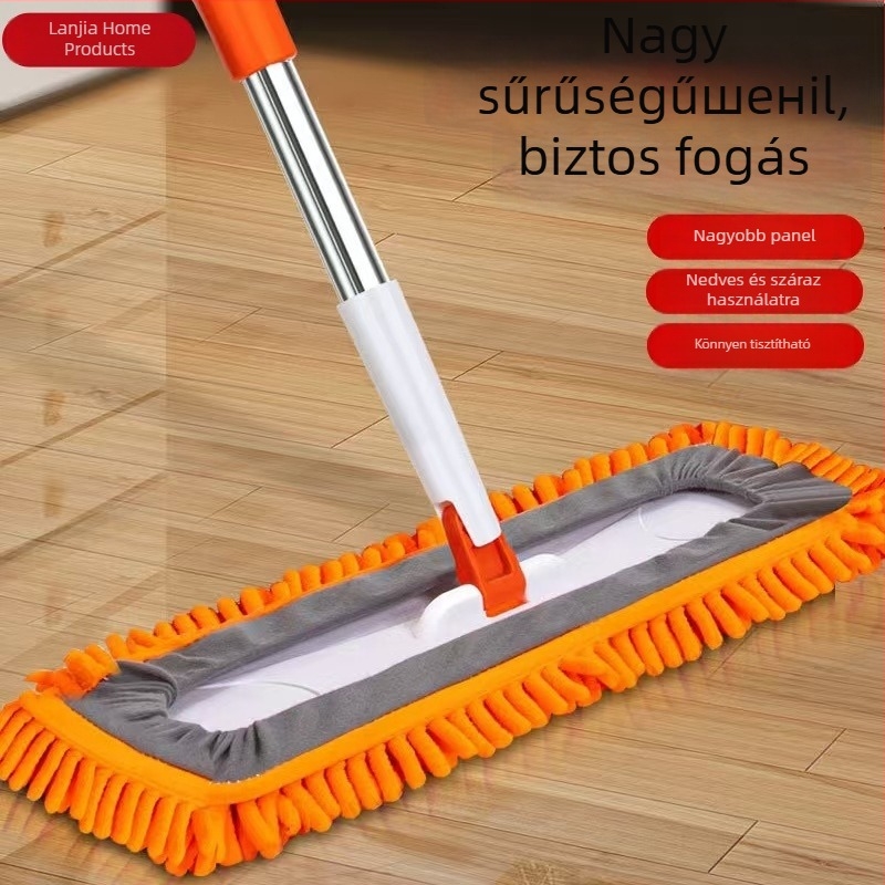 Chenille mop otthoni használatra – sík mop fa padlókhoz, nedvszívó