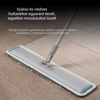 Meiliya alumíniumlemezes lapos mop tapadó kendővel, típus 60, textil fej és kefével HC081864