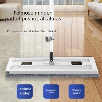 Lazy Flat Mop 42 cm, kéz nélküli használat, mop kendő tárolóval