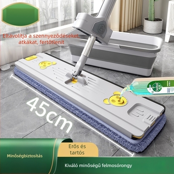 Nagy sík felületű mop háztartási használatra, érintésmentes, nedves és száraz kettős használat, csempézett padlók tisztítására.