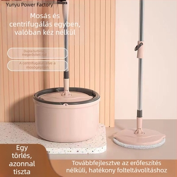 Kéz nélküli automata forgó felmosó otthoni használatra, kettős funkció száraz és nedves tisztításhoz, sík felmosó a padlóhoz