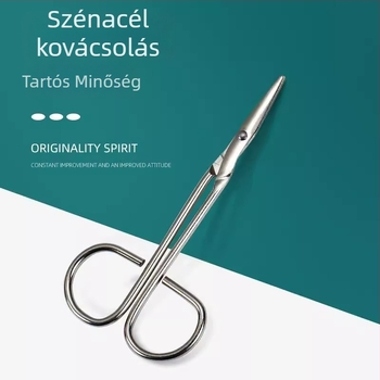 Rozsdamentes acél kötszer- és gézolló, háztartási kompakt fémolló az elsősegélynyújtáshoz és túléléshez