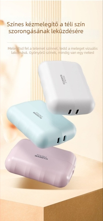 Mágneses szétválasztható kézmelegító, mini hordozható 2-az-1-ben USB újratölthető