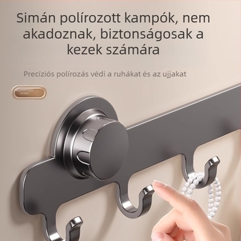Ajtóhorog szívókoronggal és erős ragasztóval, fúrás nélkül – fürdőszobai és előszobai ruhatartó rendező