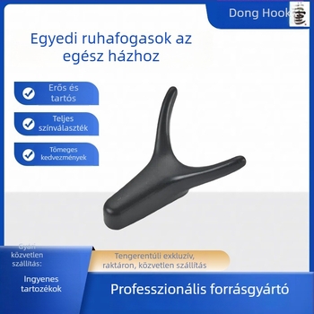 2-darab falra szerelhető vállfa készlet, dupla akasztó, alumíniumötvözet