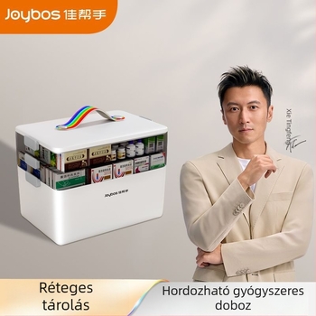 Good Helper Gyógyszeres doboz, nagy kapacitású, 3 rekesz, többszintű rendezés