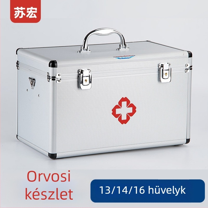 Su Hong alumínium ötvözetű orvosi tároló doboz háztartási használatra, több rekesszel