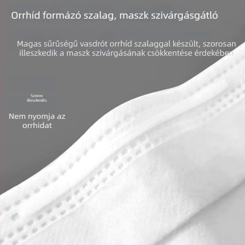Fehér egyszer használatos maszkok, 50 darab