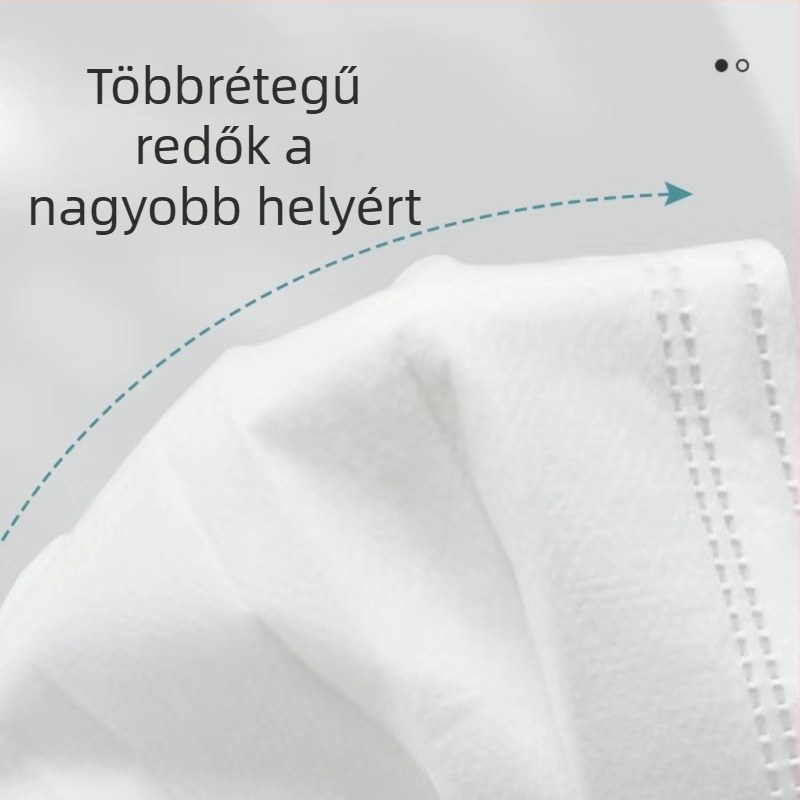 Fehér egyszer használatos maszkok, 50 darab