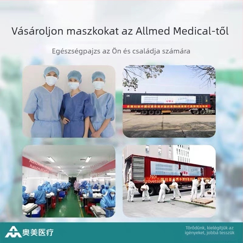 Ogilvy Gyerekeknek szánt háromrétegű egyszer használatos orvosi sebészeti maszk, egyedi csomagolásban, 30 darab