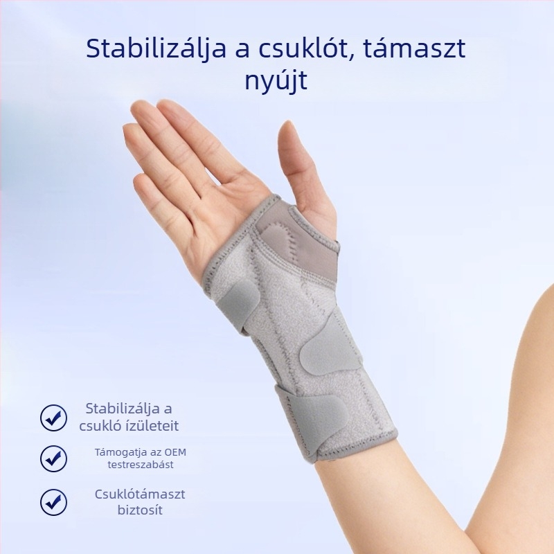 Légáteresztő csuklópánt, állítható stabil támogatás, levehető acéllemez