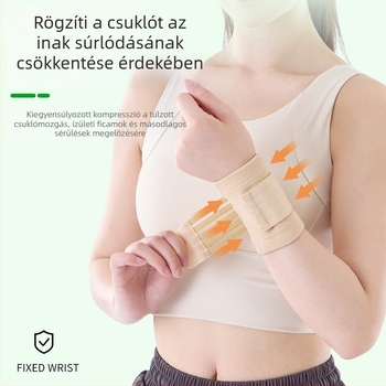 Kötött kompressziós csuklópánt sporthoz, lélegző csuklóvédő kosárlabdára és tollaslabdára, izzadságot felszívó