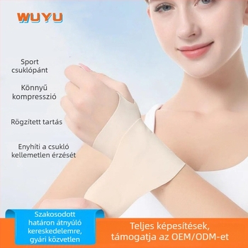 Badminton és tenishez készült csuklóvédő – ficam elleni, kompressziós CSUKLÓTÁMASZ a inak stabilizálásával, könnyű női sportvédő