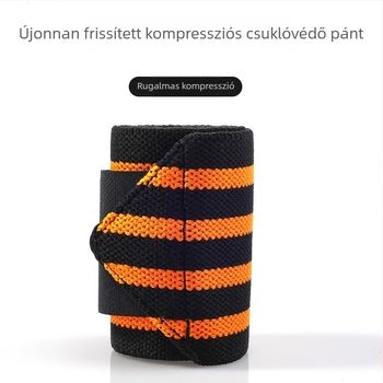 Férfiak és nők számára, magas rugalmasságú csukló-kötés edzéshez és súlyemeléshez, kompressziós sportkötés badmintonhoz, 8 cm széles × 53 cm hosszú