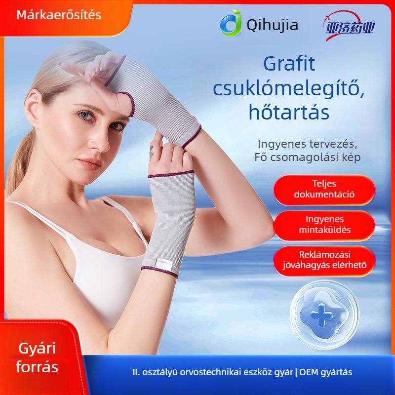 Grafén tenyérvédő súlyemelő kesztyűk, integrált csuklótámasz, félujjas kialakítás, férfiak és nők számára, fitnesz védelem