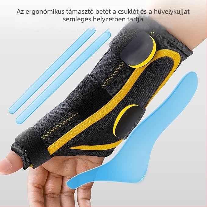 Légáteresztő hüvelykujj- és csuklótámasz rehabilitációhoz, rögzítés, szalagsérülés elleni védelem, szabályozható csuklópánt
