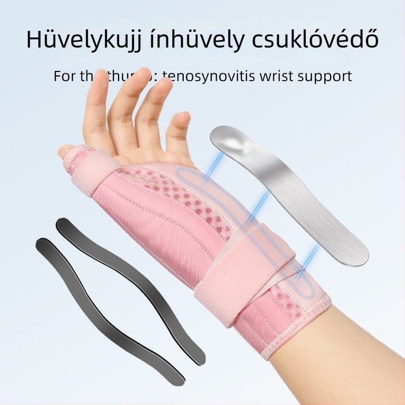 Légáteresztő csuklóvédők Velcro-s hüvelykujjtámasztással, univerzális méret, badmintonhoz, futáshoz és edzéshez