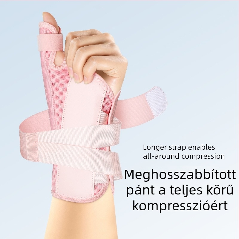 Légáteresztő csuklóvédők Velcro-s hüvelykujjtámasztással, univerzális méret, badmintonhoz, futáshoz és edzéshez