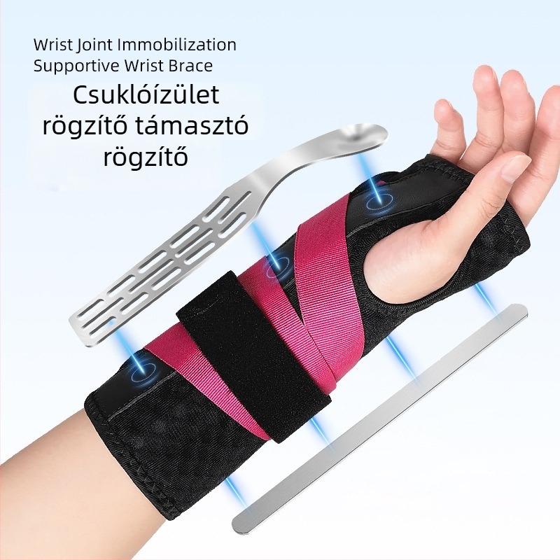 3-in-1 csukló ortézis állítható pánttal, lélegző borítással a szalag és a csukló ízületeinek támogatására