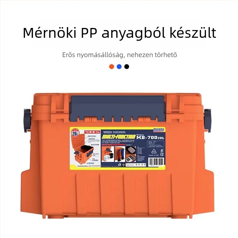 707 Multifunkcionális kettős rétegű horgászdoboz, 7L, kültéri tároló, teljes készlet