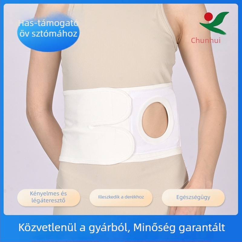 Pamutból készült ostomia öv, bőrbarát, lélegző, széles, egész éves használatra