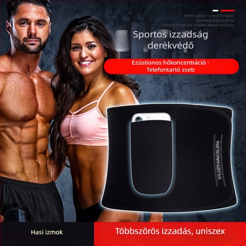 Jersey neoprénes deréköv fitneszhez – derékvédő, hasi kontroll, testformálás, sporthoz, zsírégetés edzés közben
