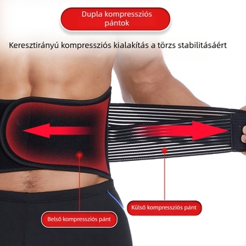 Sport deréköv, meleg és légáteresztő a súlyemeléshez, rugós támasztó csíkkal