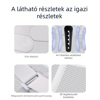 Légáteresztő ágyéki támogató öv férfiaknak és nőknek, kifejezetten ágyéki porckorongsérv utáni gyógyuláshoz, deréktáji öv acéllemez-támasz