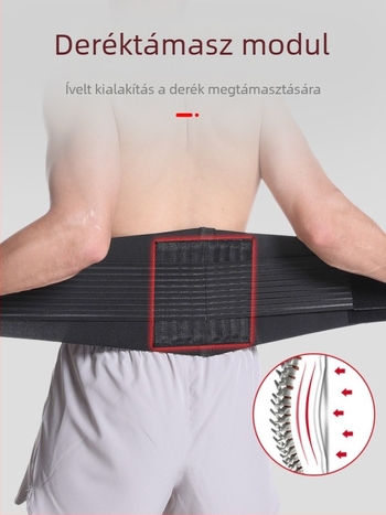 Férfi légáteresztő dereköv fitnesshez és futáshoz, támogatás a derekának guggolás és hasizom-edzés közben