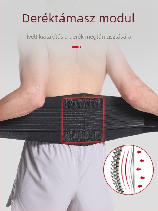 Férfi légáteresztő dereköv fitnesshez és futáshoz, támogatás a derekának guggolás és hasizom-edzés közben