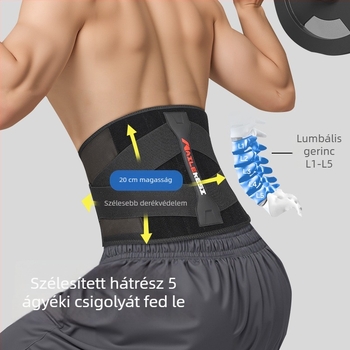 Fitnesz derekát támogató derékpánt, férfi edzőtermi használatra, futáshoz és edzéshez, derék és has kompresszió, sportos deréktámasz