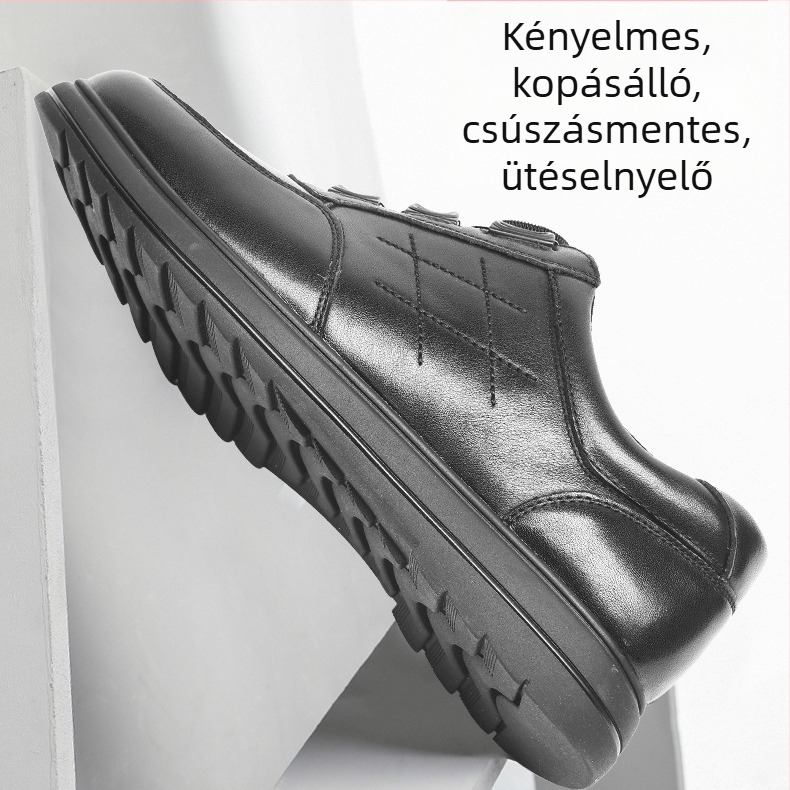 Férfi mindennapi bőrcipő – lélegző, csúszásmentes, tartós a mindennapi ingázáshoz